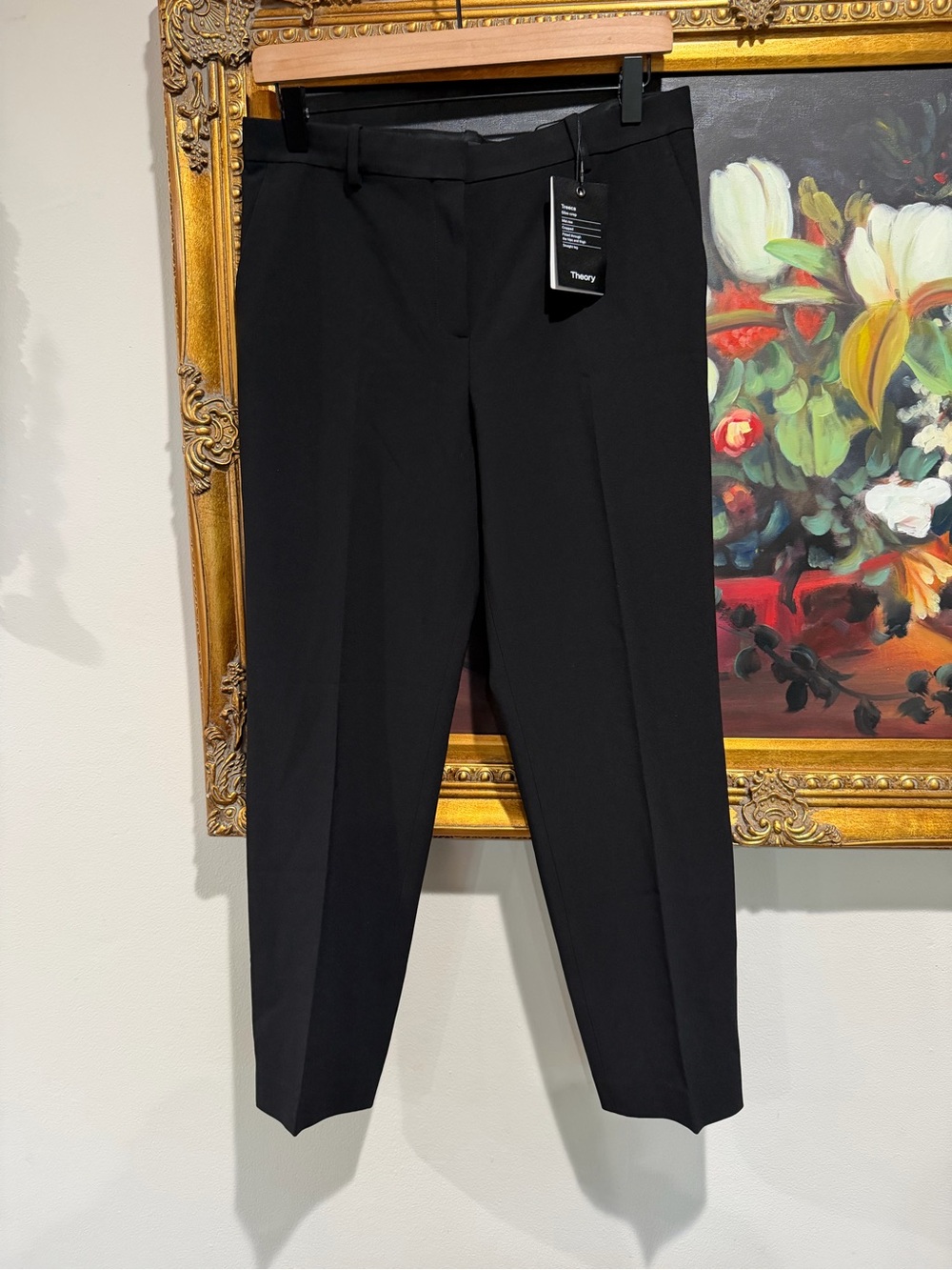 Theory Black Women's Tailored Cropped Trousers